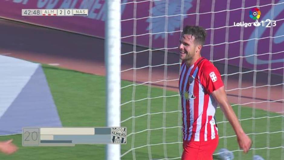 LaLiga 123 | Álvaro Giménez también marcó el segundo tanto en el partido de la UD Almería 3 - 0 Nástic