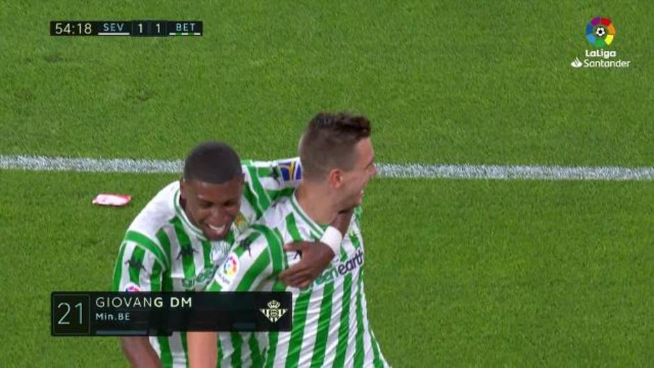 Gol de Lo Celso (1-1) en el Sevilla 3-2 Betis