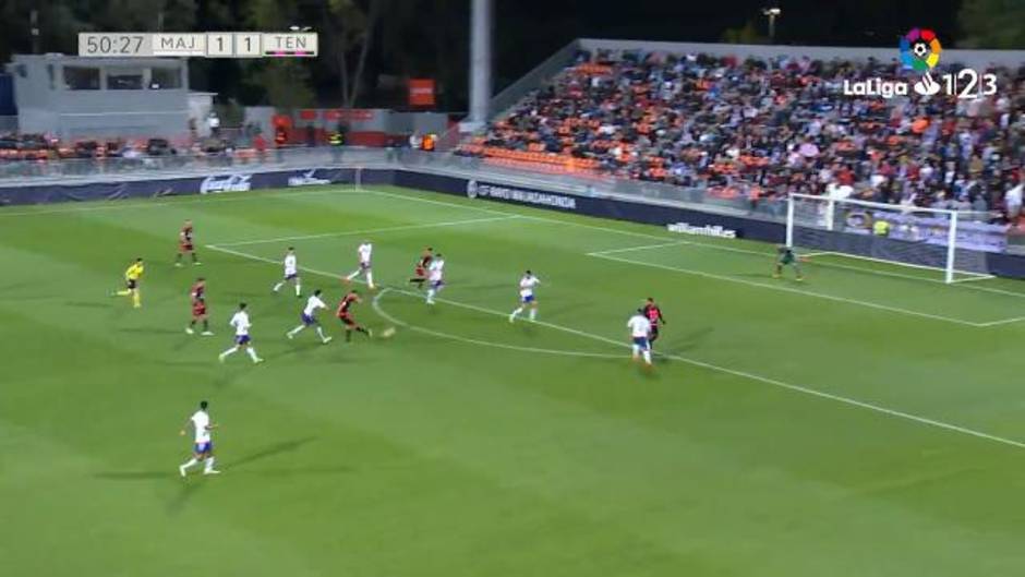 Gol de Sáenz (1-2) en el Rayo Majadahonda 1-3 Tenerife