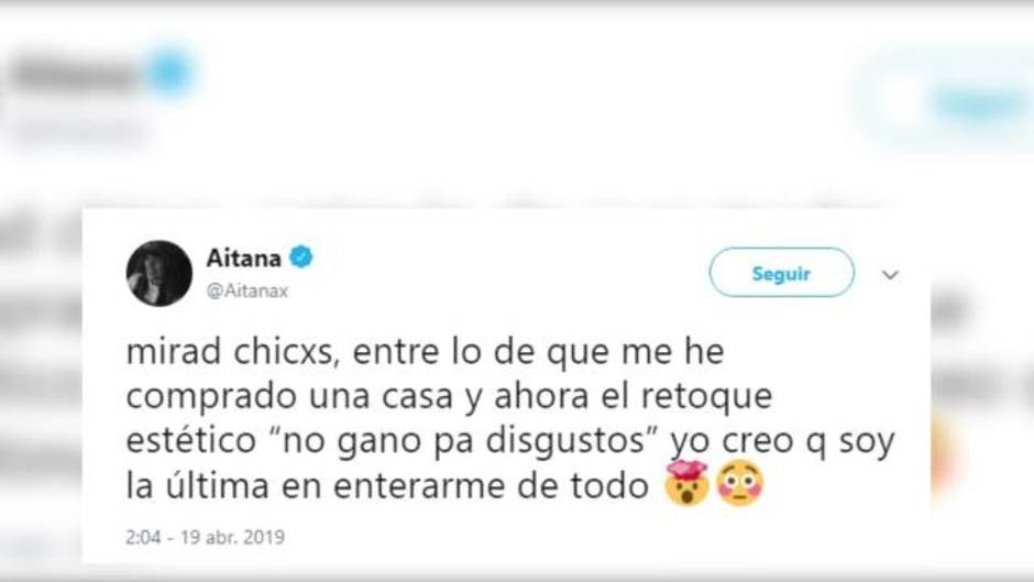 Aitana desmiente en redes que se haya operado los labios