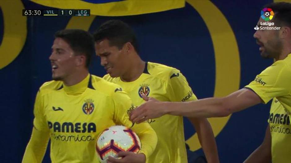 Gol de Carlos Bacca (1-0) en el Villarreal 2-1 Leganés