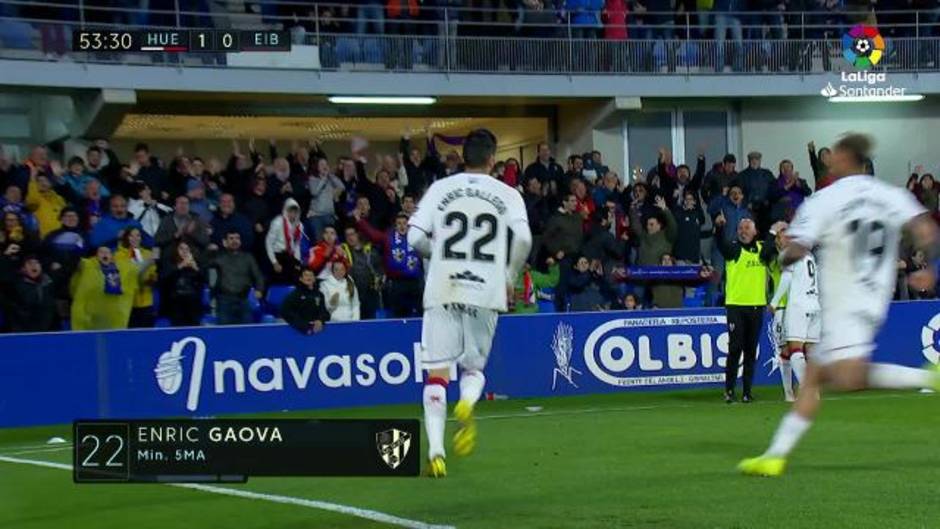 Gol de Enric Gallego (1-0) en el Huesca 2- Eibar 0