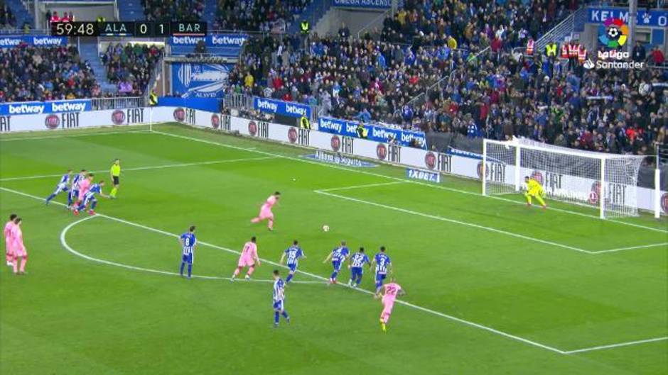 Gol de Luis Suárez (0-2) en el Alavés 0-2 Barcelona