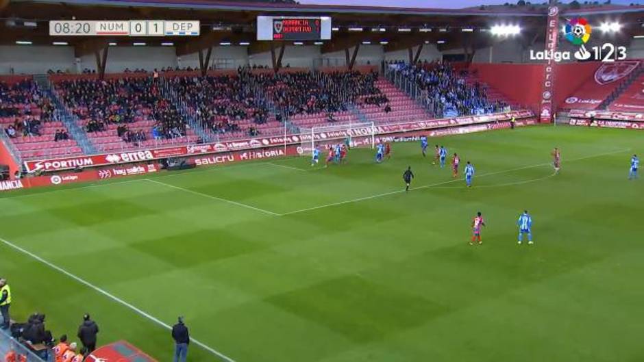 Gol de Somma (0-2) en el Numancia 1-2 Deportivo