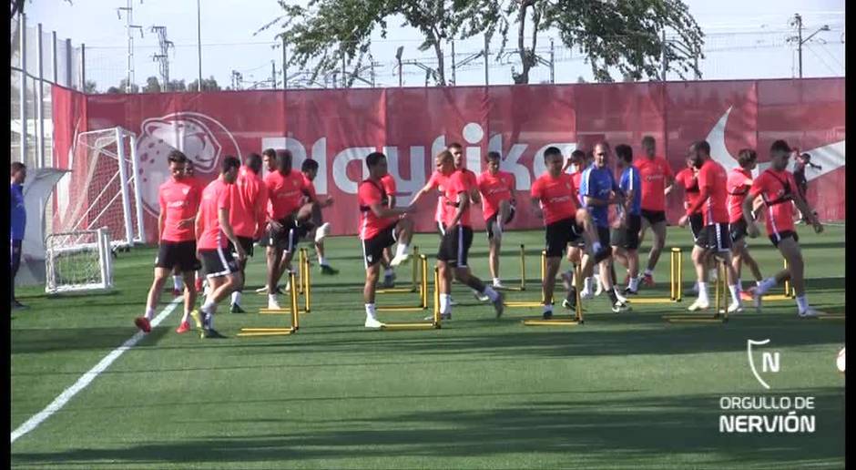 El Sevilla prepra en partido contra el Leganés