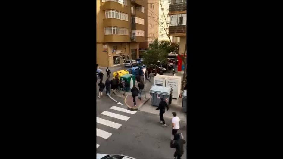 Incidentes antes del Cádiz CF - Málaga CF