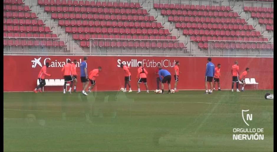 El Sevilla prepara el partido contra el Atlético de Madrid