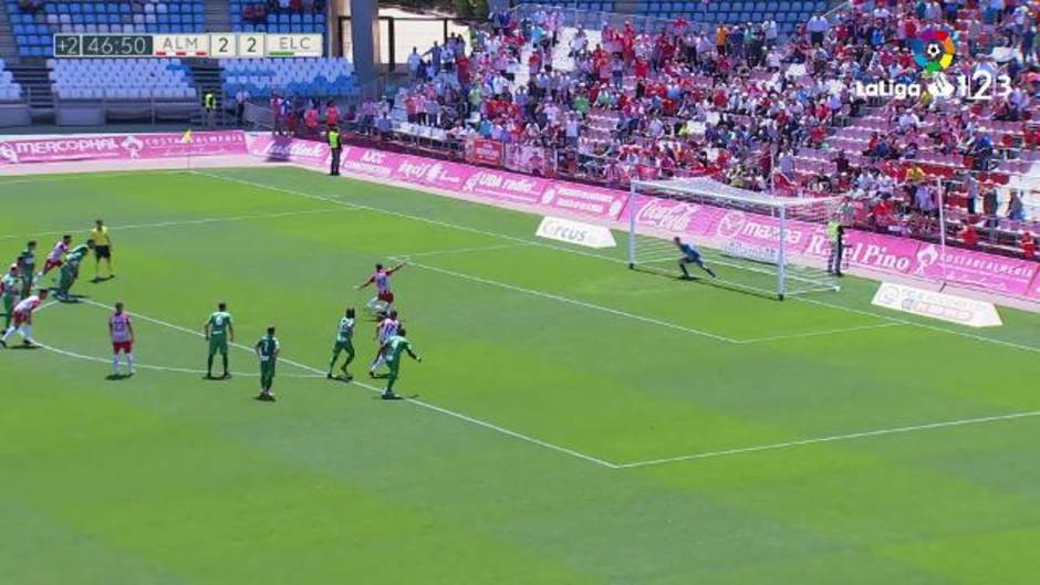 LaLiga 123 (J.38): Gol de Álvaro (3-2) en el Almería 5-3 Elche