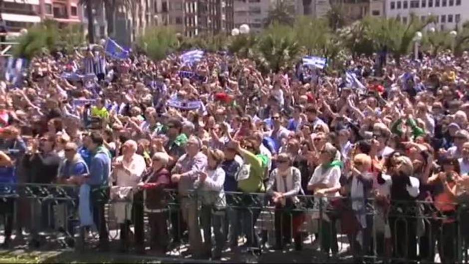 La Real Sociedad celebra su título copero en San Sebastián