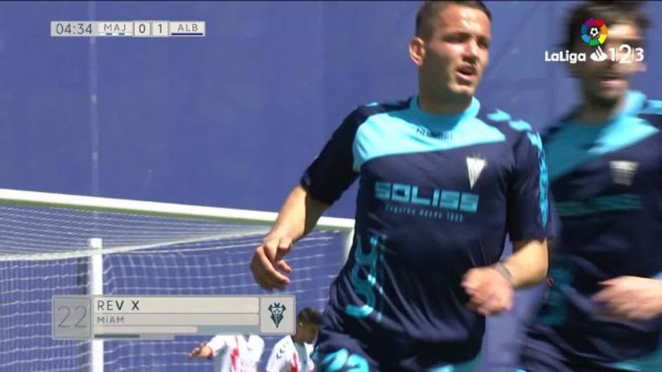 Gol de Rey Manaj (0-1) en el Rayo Majadahonda 2-3 Albacete