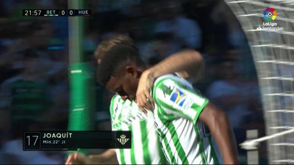 El gol de Joaquín (1-0) en el Betis 2-1 Huesca