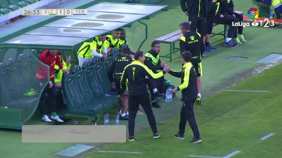 Gol de Josan (1-0) en el Elche 3-0 Tenerife