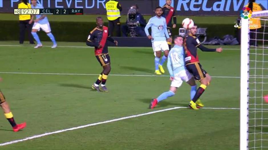 Gol de Iago Aspas (2-2) en el Celta 2-2 Rayo Vallecano