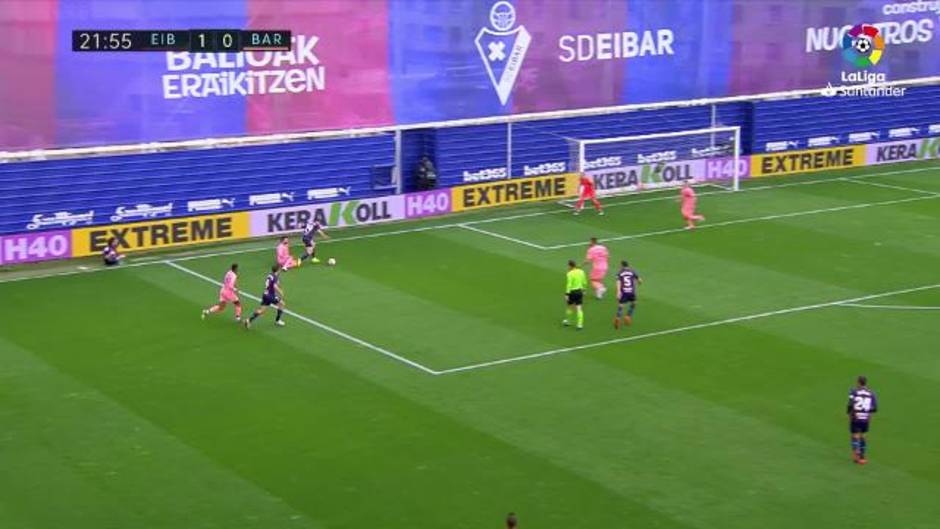 Partido de Cillessen en el partido del Eibar 2-2 Barcelona