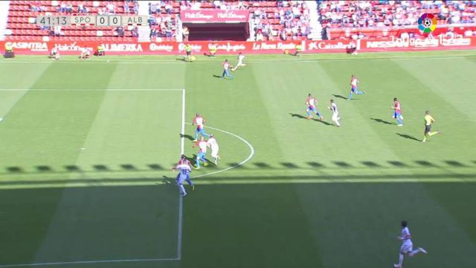 Gol de Eugeni (0-1) en el Sporting 0 - 2 Albacete