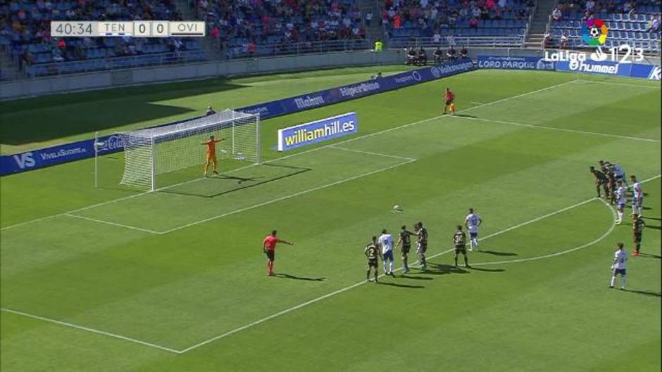 Gol de Suso Santana (1-0) en el Tenerife 2-1 Real Oviedo