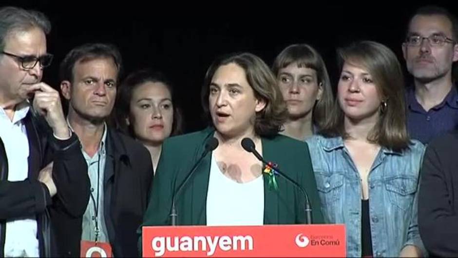 Colau: "El resultado es clarísimo, Barcelona quiere que las fuerzas de izquierdas nos pongamos de acuerdo"