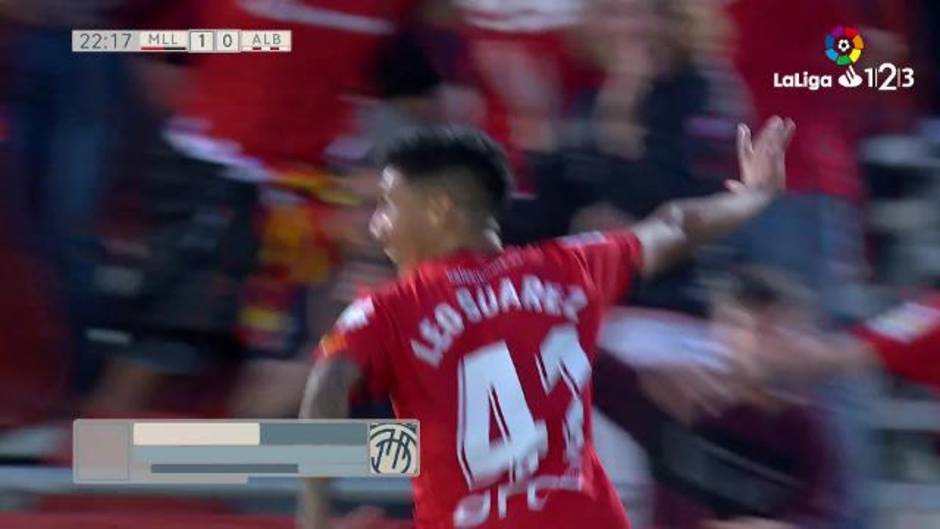 Gol de Leo Suárez (1-0) en el Mallorca 2-0 Albacete