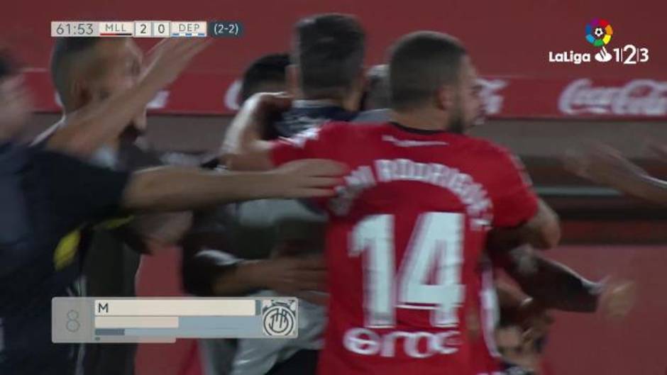 Gol de Salva Sevilla (2-0) en el Mallorca 3-0 Deportivo