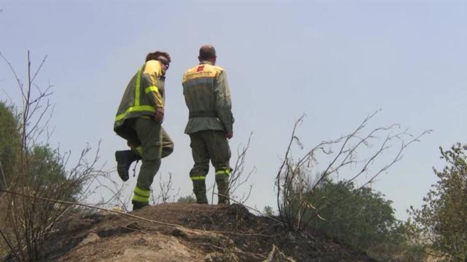 Los Bomberos buscan parar el incendio de Almorox-Cadalso