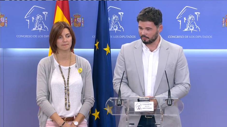 Rufián pide a PSOE y Podemos que "nadie se levante de la mesa de negociación hasta el último minuto"