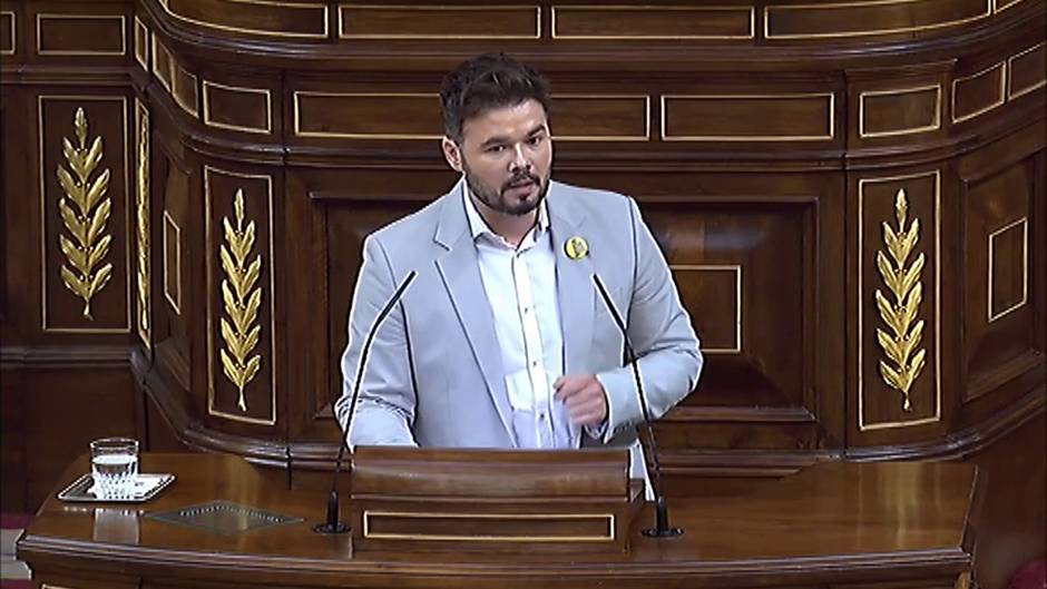 Rufián: "Toda la izquierda se va a arrepentir de lo de hoy"