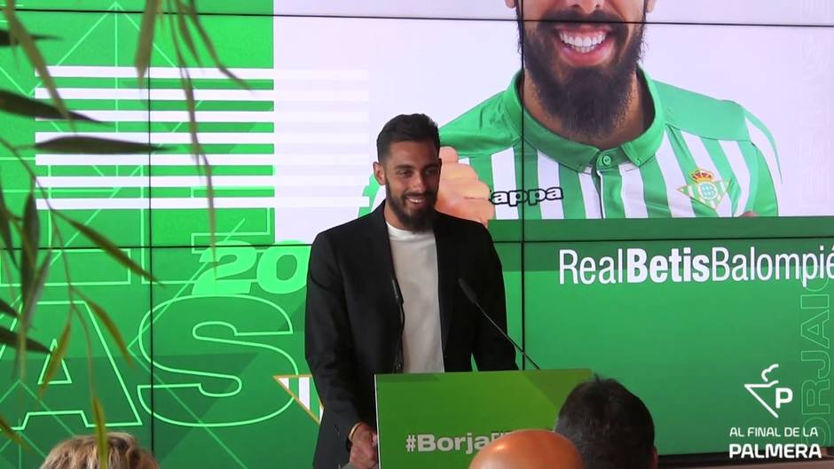 La ilusión de Borja Iglesias en su presentación con el Betis