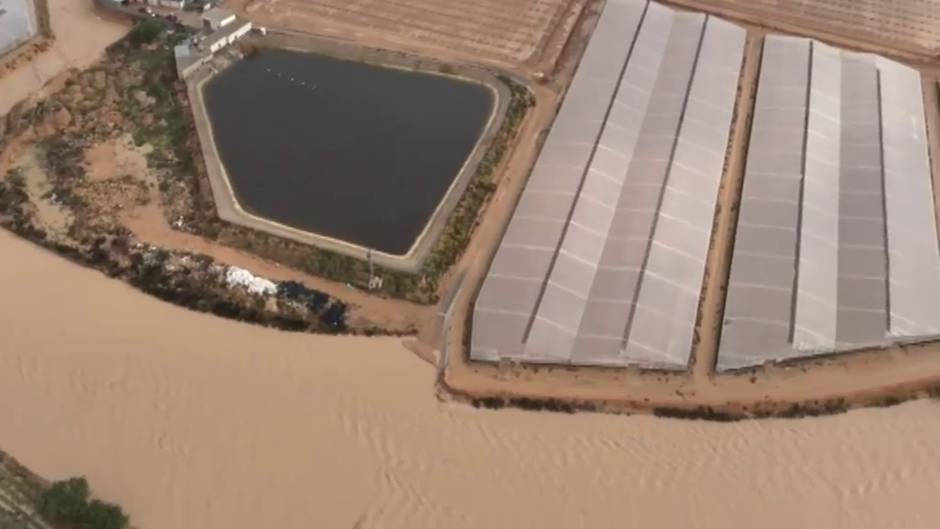 Impresionantes imágenes aéreas de las inundaciones en Murcia