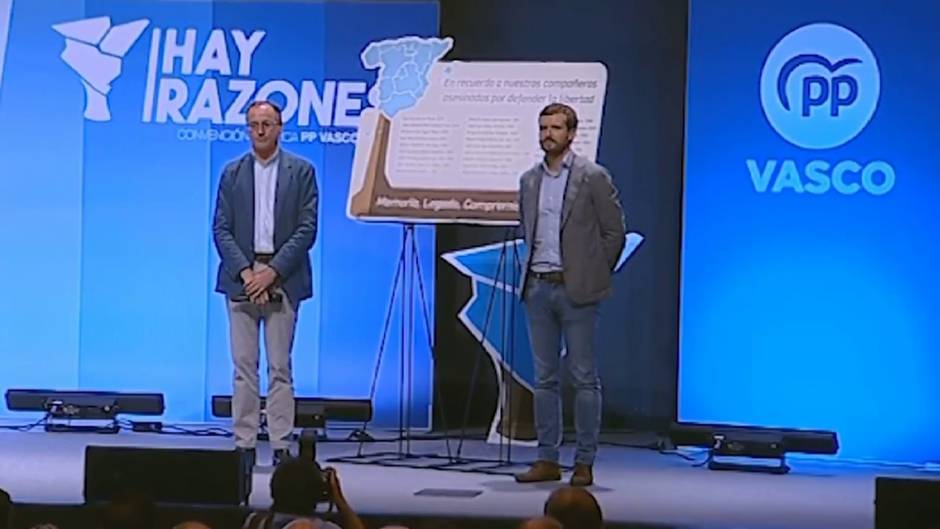 Casado apoya las reivindicaciones del PP vasco