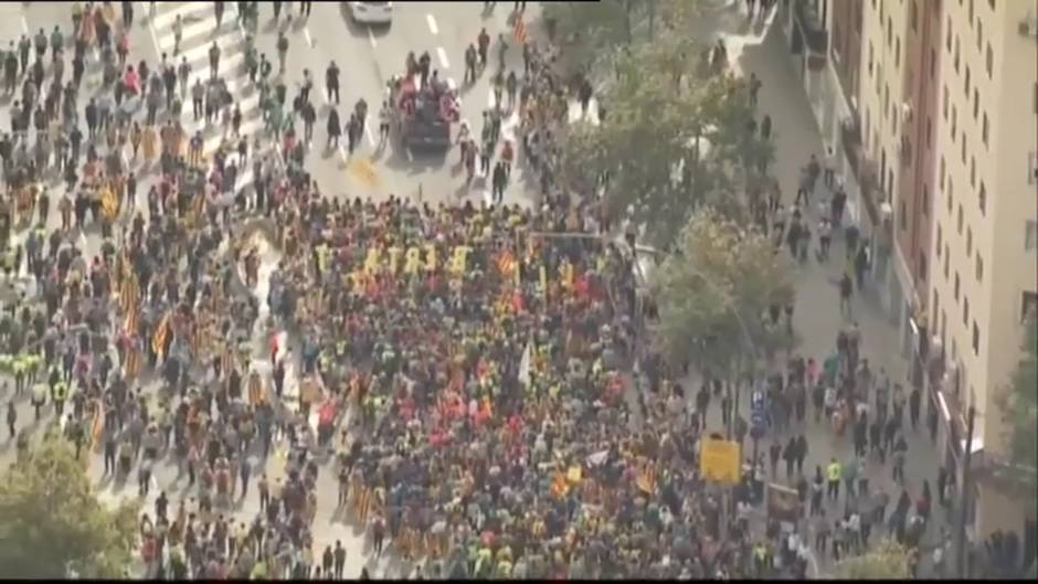 La impresionante imagen de las 'Marchas por la Libertad' entrando en Barcelona