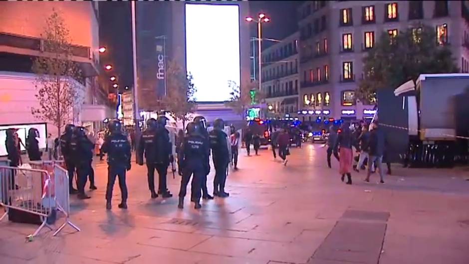 La Policía carga en Madrid tras una manifestación independentista