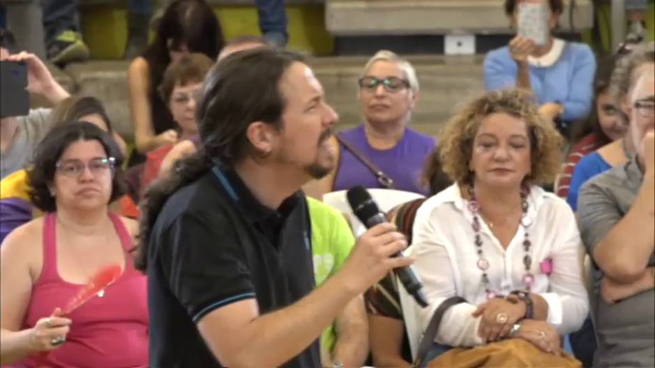 Iglesias asegura que ser patriota no es parecerse a Rivera, Abascal o Casado