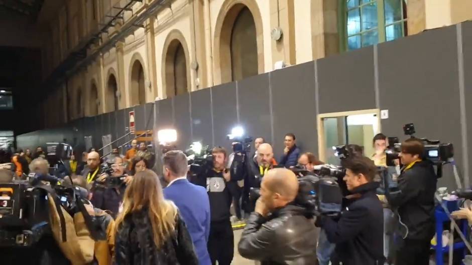 Rufián acude a la Estació del Nord para seguir la noche electoral