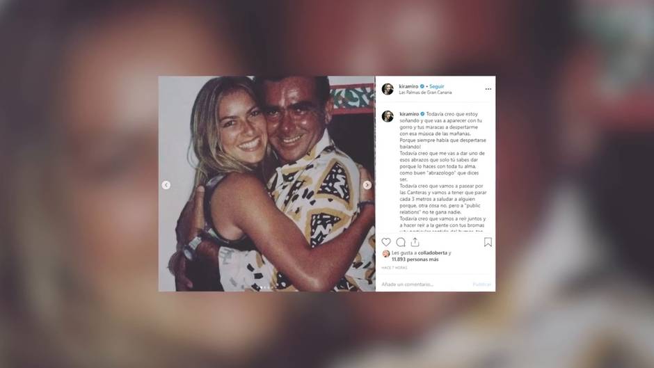 Kira Miró homenajea a su padre en redes sociales