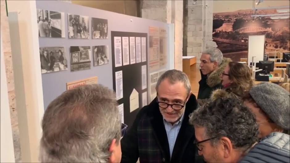 Inauguración de la exposición sobre las primeras elecciones municipales en Valladolid