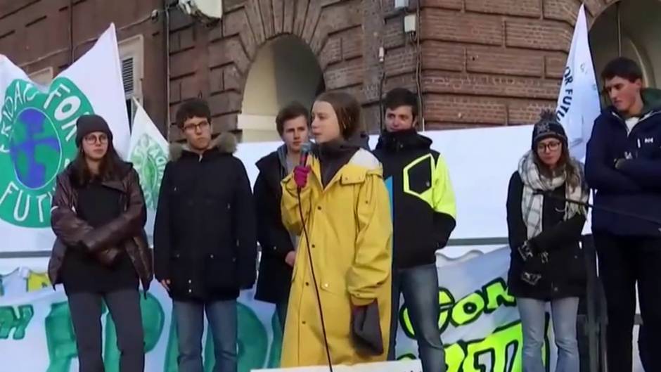 Greta Thunberg se une a la huelga climática de Turín