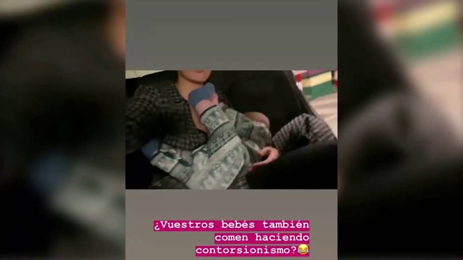 Sara Sálamo encantada con su pequeño