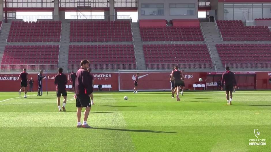 Último entrenamiento del Sevilla FC antes de visitar al Getafe