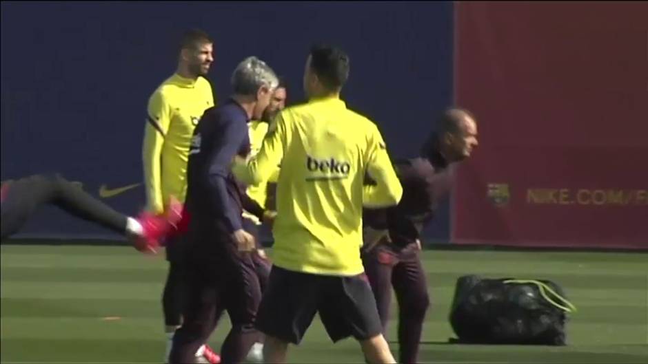 Último entrenamiento del Barça antes del Clásico frente al Real Madrid