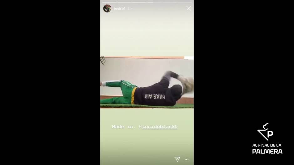 El madrugón de Joel Robles, del Real Betis, para hacer su rutina de entrenamiento en el confinamiento