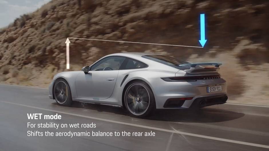 Así gestiona la aerodinámica el Porsche 911 Turbo S