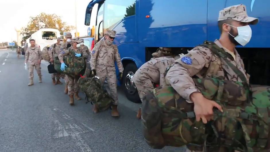 Militares españoles y extranjeros regresan de Mali