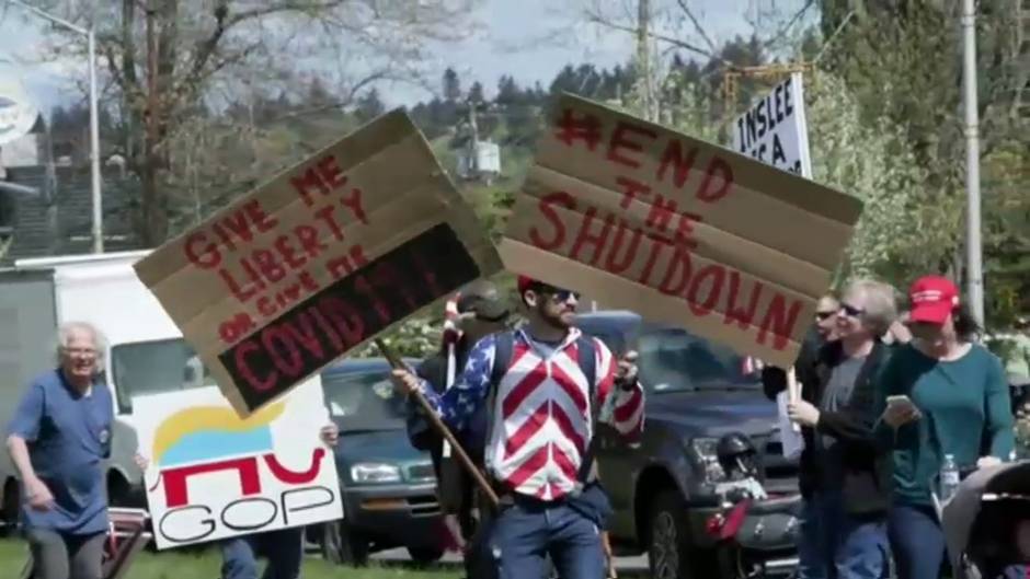 Se incrementan las protestas contra el confinamiento en Estados Unidos con el apoyo de Trump