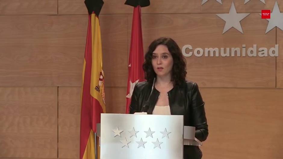 Ayuso acusa al Gobierno de llevar a Madrid a "la ruina"