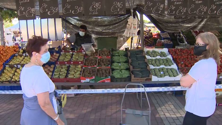 Mercadillo de Pinto (Madrid) retoma su actividad