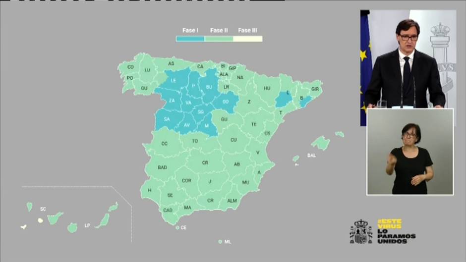 A partir del lunes, casi el 70% de la población podrá retomar las actividades recogidas en la fase 2