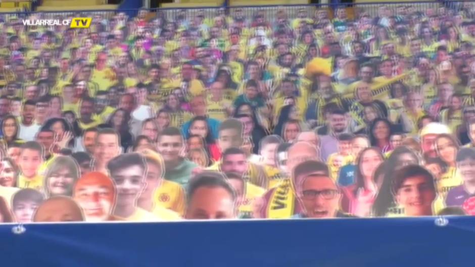 El Villarreal imprime réplicas de sus aficionados en cartón para llenar La Cerámica