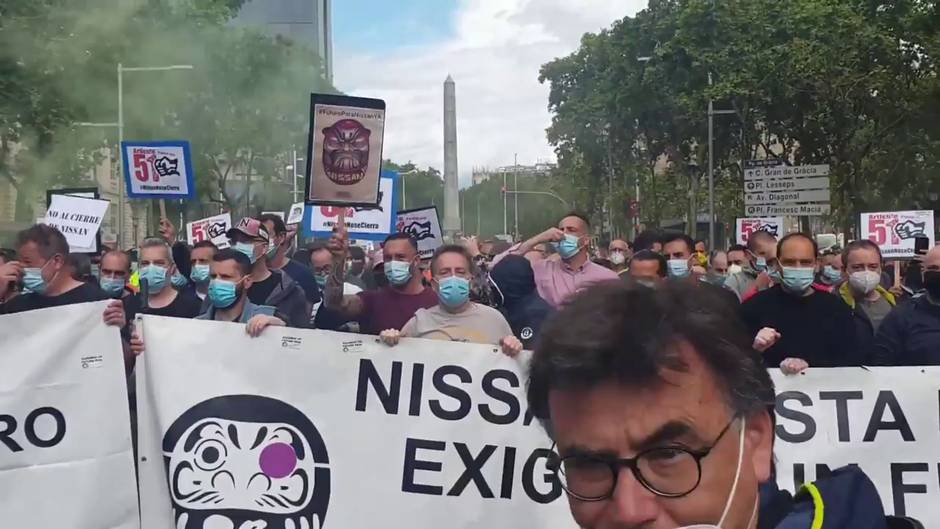 Protestas de los trabajadores de Nissan