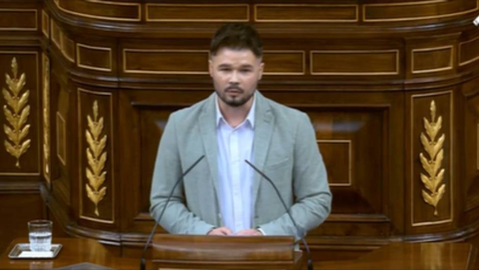 Rufián llama "herederos de la trama de niños robados" a los diputados de Vox