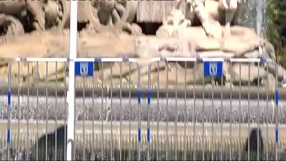 El Ayuntamiento de Madrid valla Cibeles ante el posible triunfo de los de Zidane